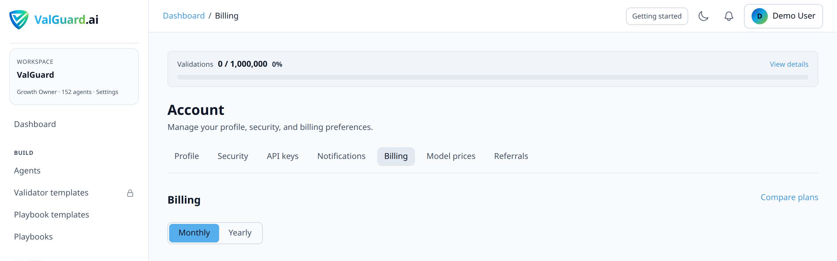 Billing page showing 'Current period: Jul 1 – Jul 31' text