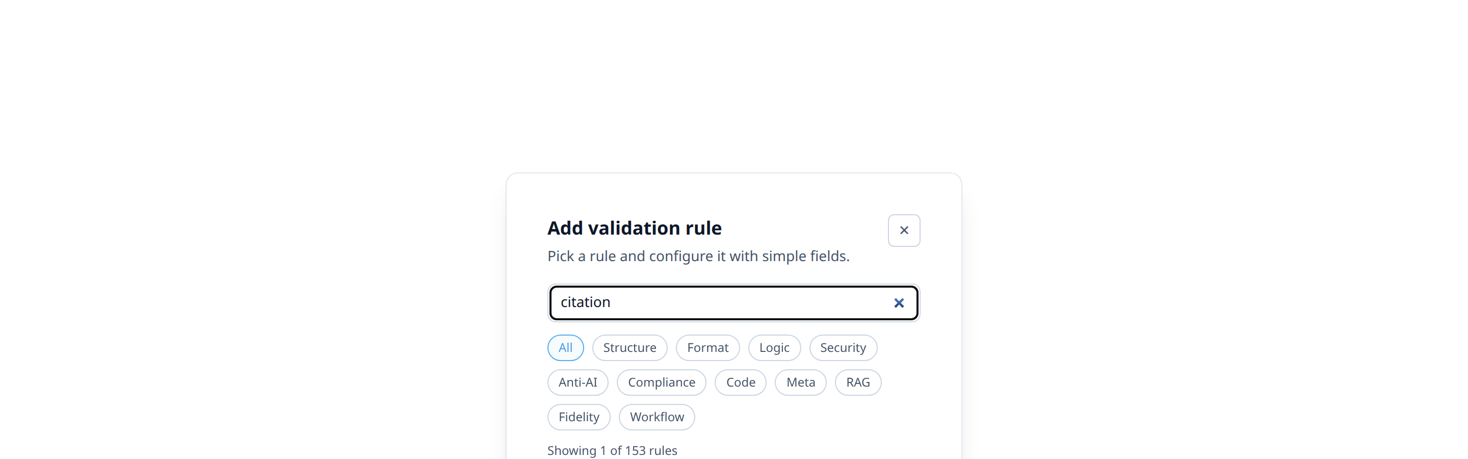 Validators tab on 'rag-answer' showing four rules configured